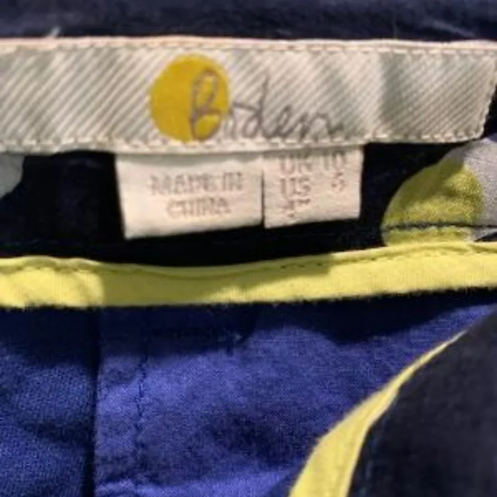 Boden Dark Blue Rachel Chino Shorts 4" inseam Size 6 - Picture 4 of 4